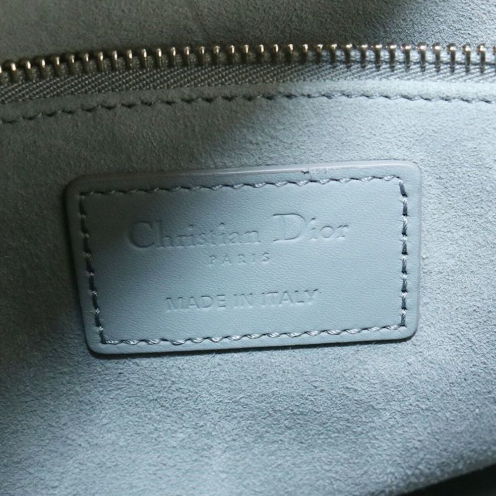 Dior Lady Dior Grey Leather Handbag (Pre-Owned) - Picture 5 of 12